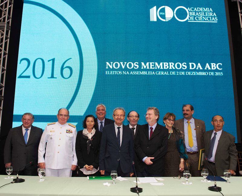 Américo Fialdini Jr., Almirante-de-Esquadra Eduardo Bacellar Leal Ferreira, Emilia Curi, Augusto Raupp, Jacob Palis, Hernan Chaimovich, Luiz Davidovich, Helena Nader, Luiz Curi e Wanderley de Souza